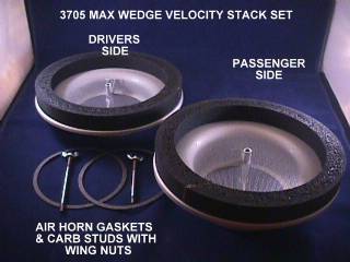 MWVS3705 MAX WEDGE VELOCITY STACK KIT FOR 3705 CARBS